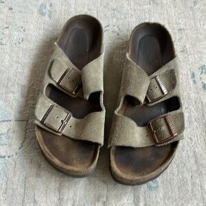 Birkenstock sandals, suede
